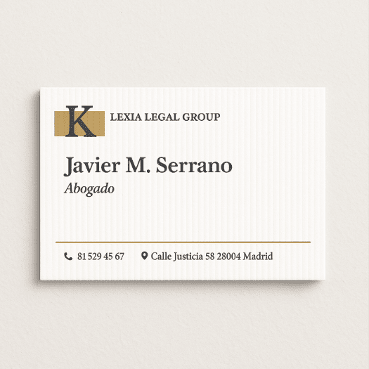 tarjeta de visita verjurado